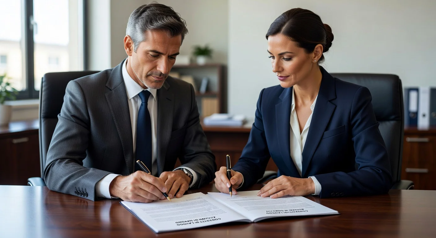 Italian employment contract signing