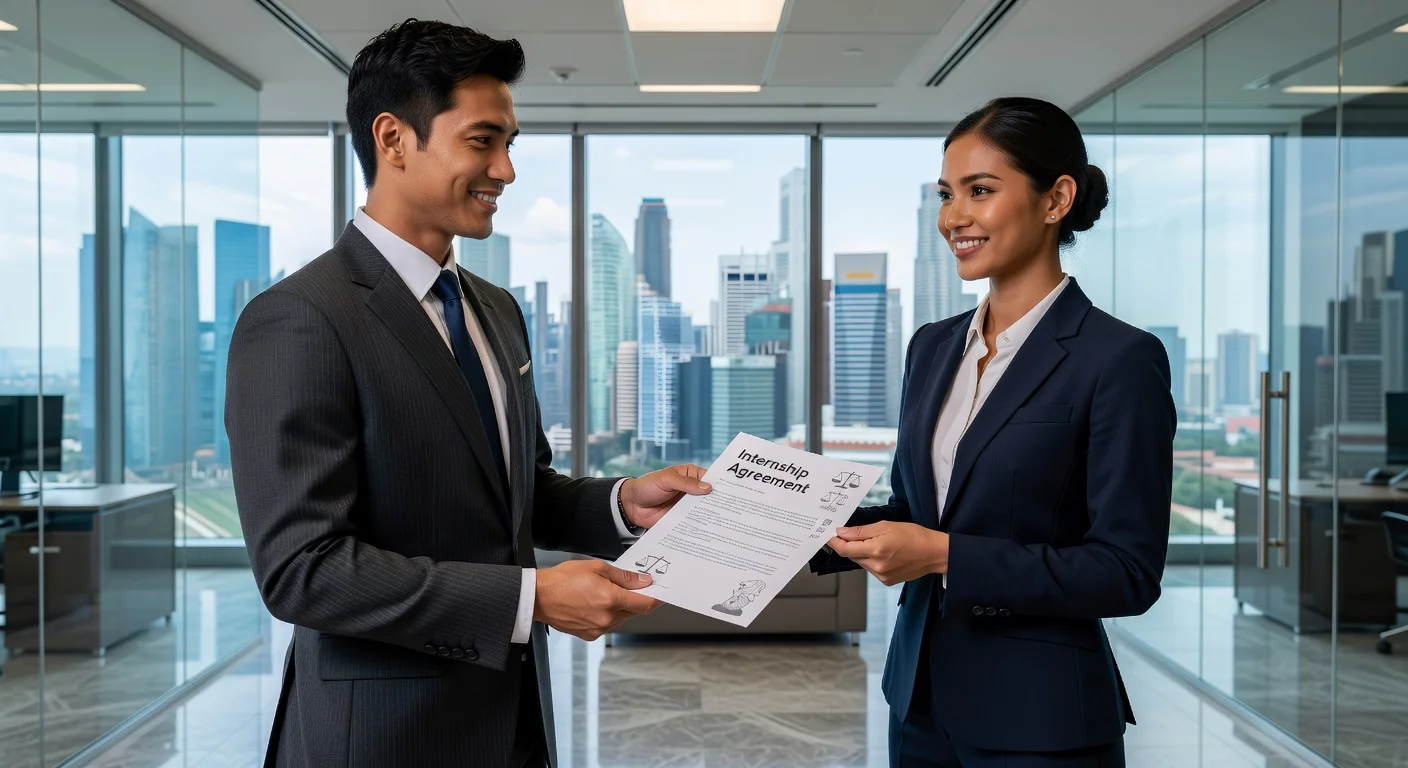 Professional signing internship contract