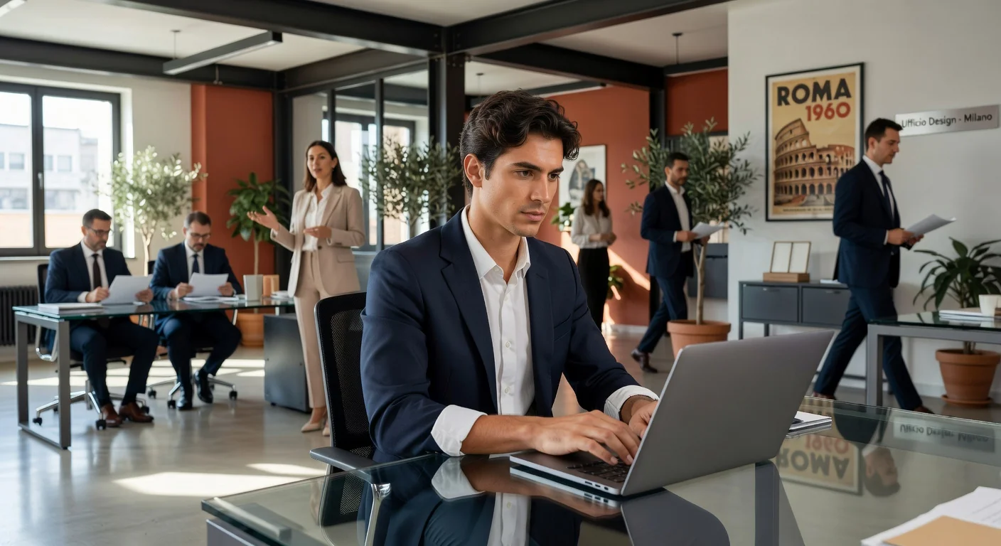 Intern working in Italian office