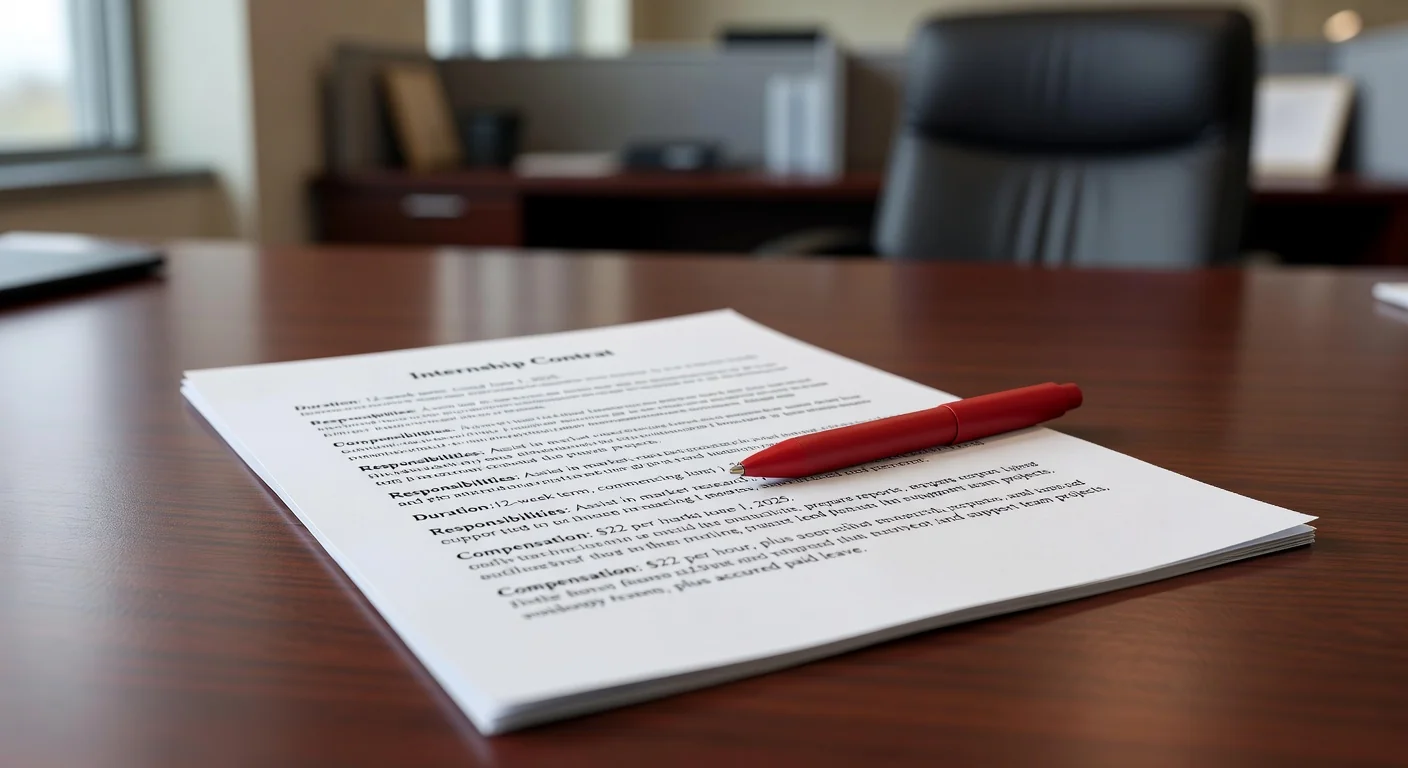 Key clauses in internship agreement