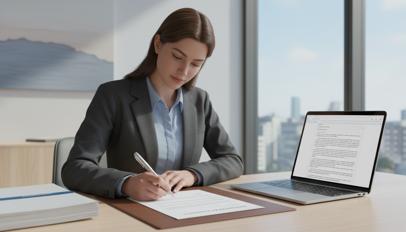 Professional signing internship contract