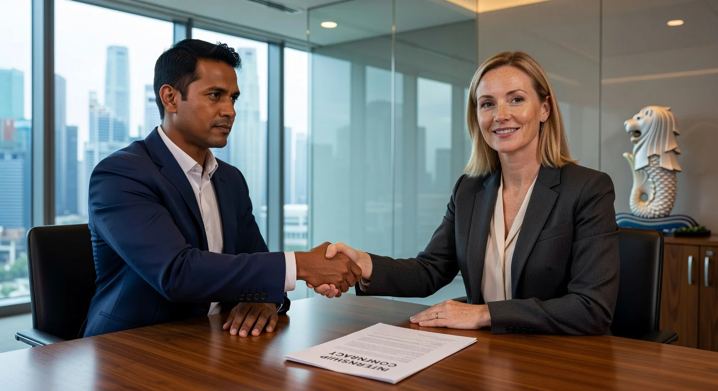 Handshake sealing internship deal