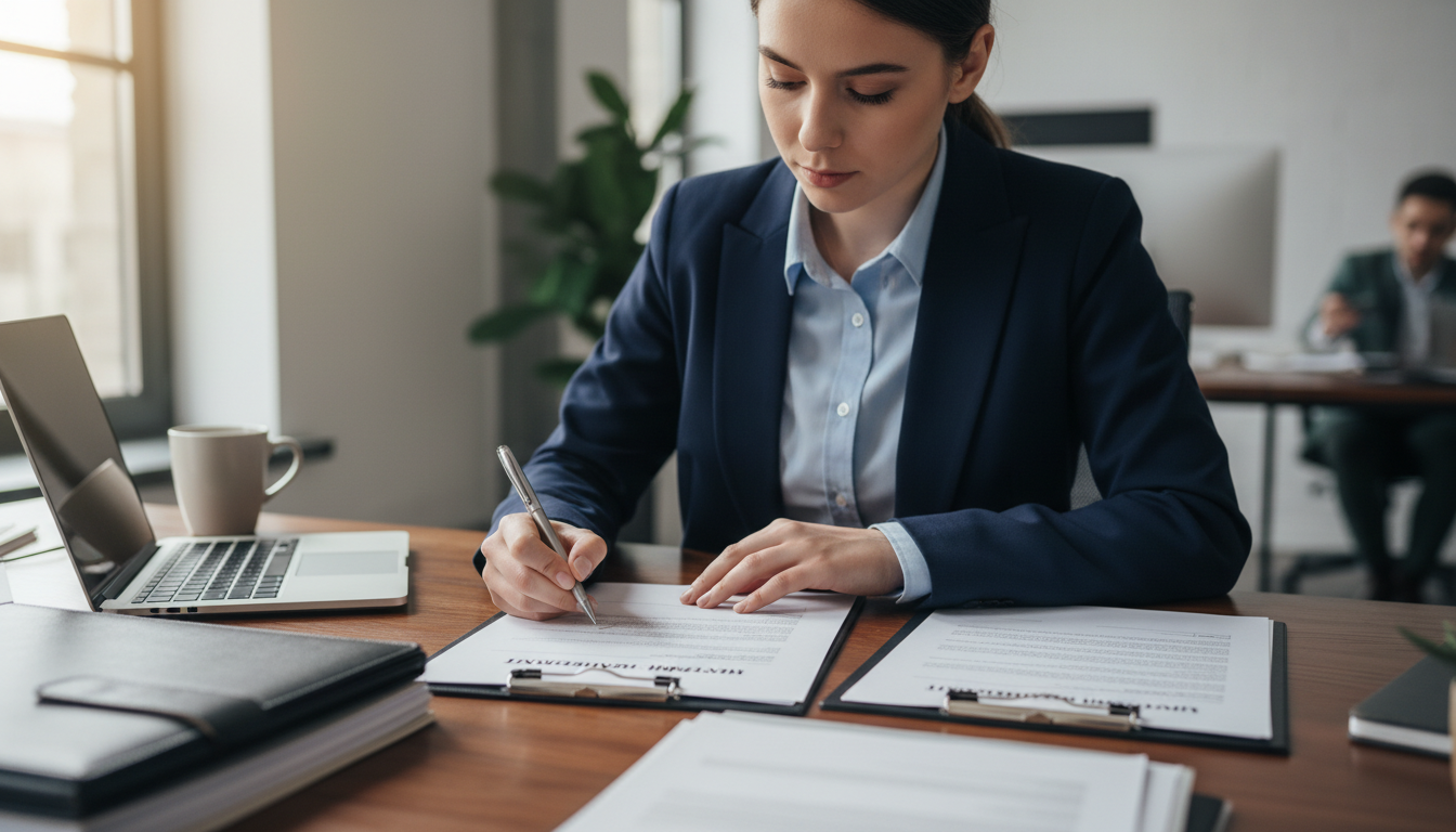 Professional signing internship contract