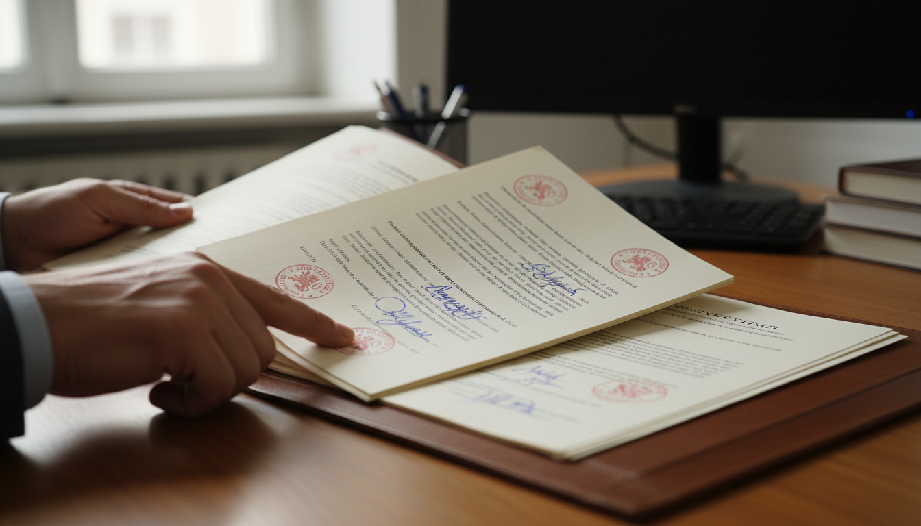 Internship agreement paperwork