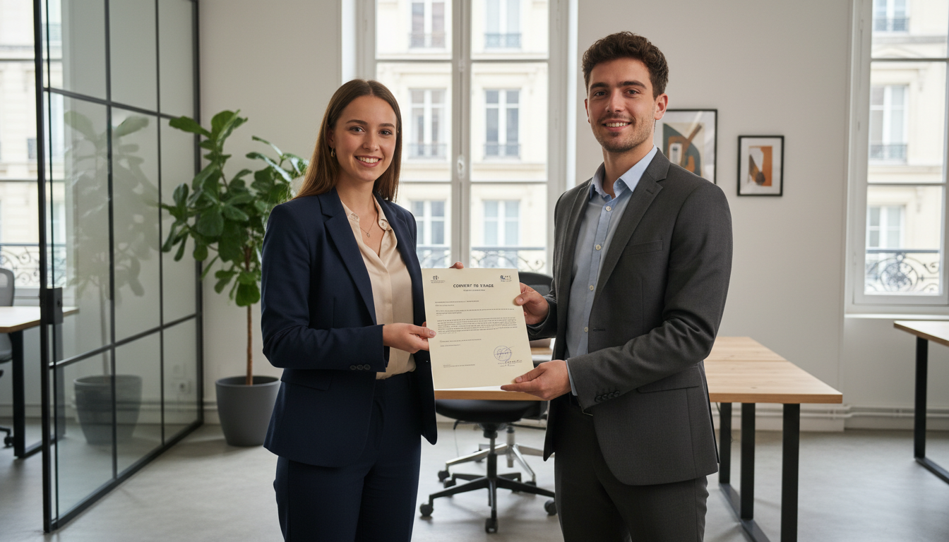 Professional signing internship contract