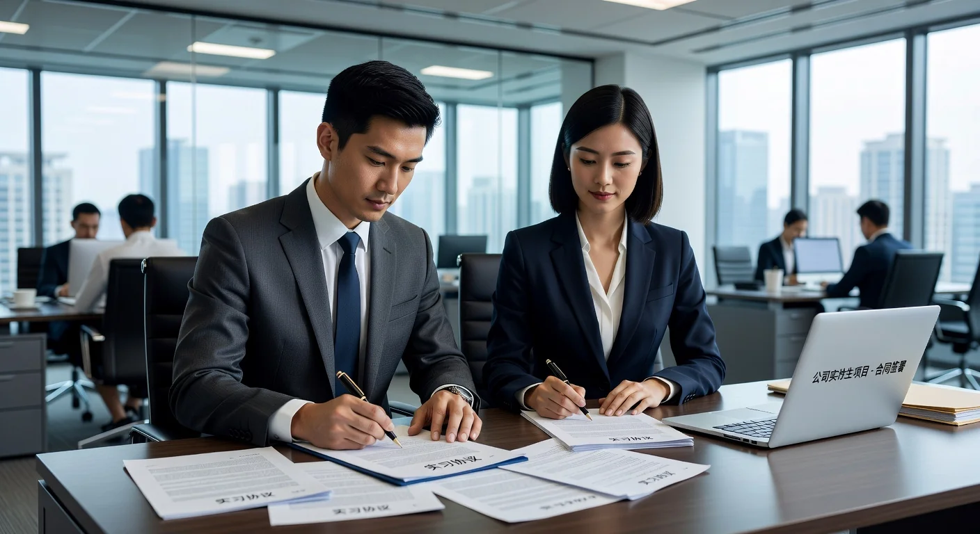 Professional signing internship contract