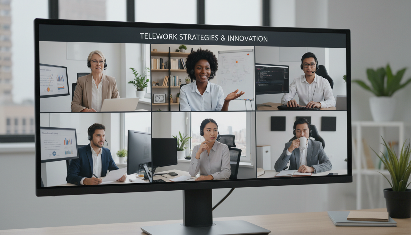 Team video call for telework implementation