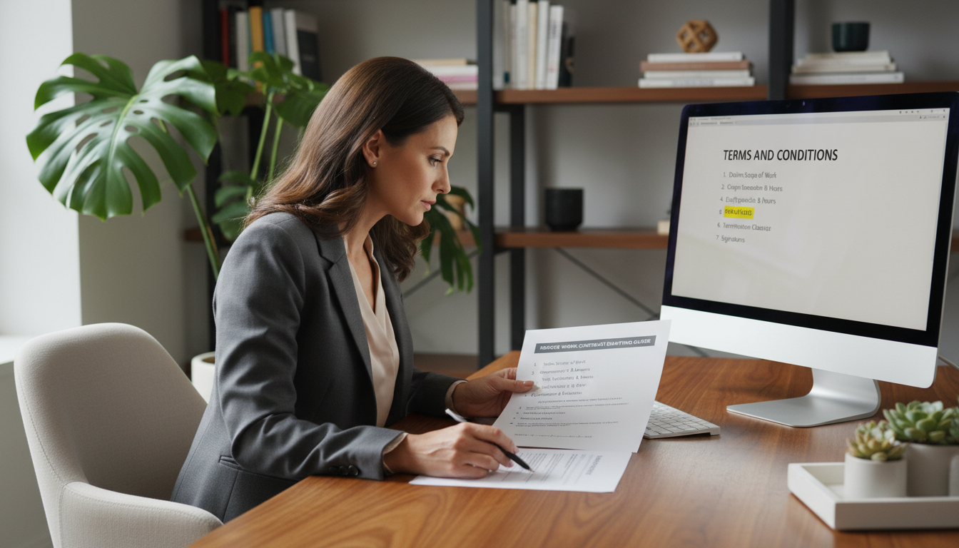 Steps for creating work agreement