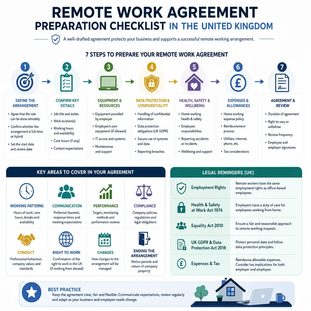 Remote work agreement preparation checklist
