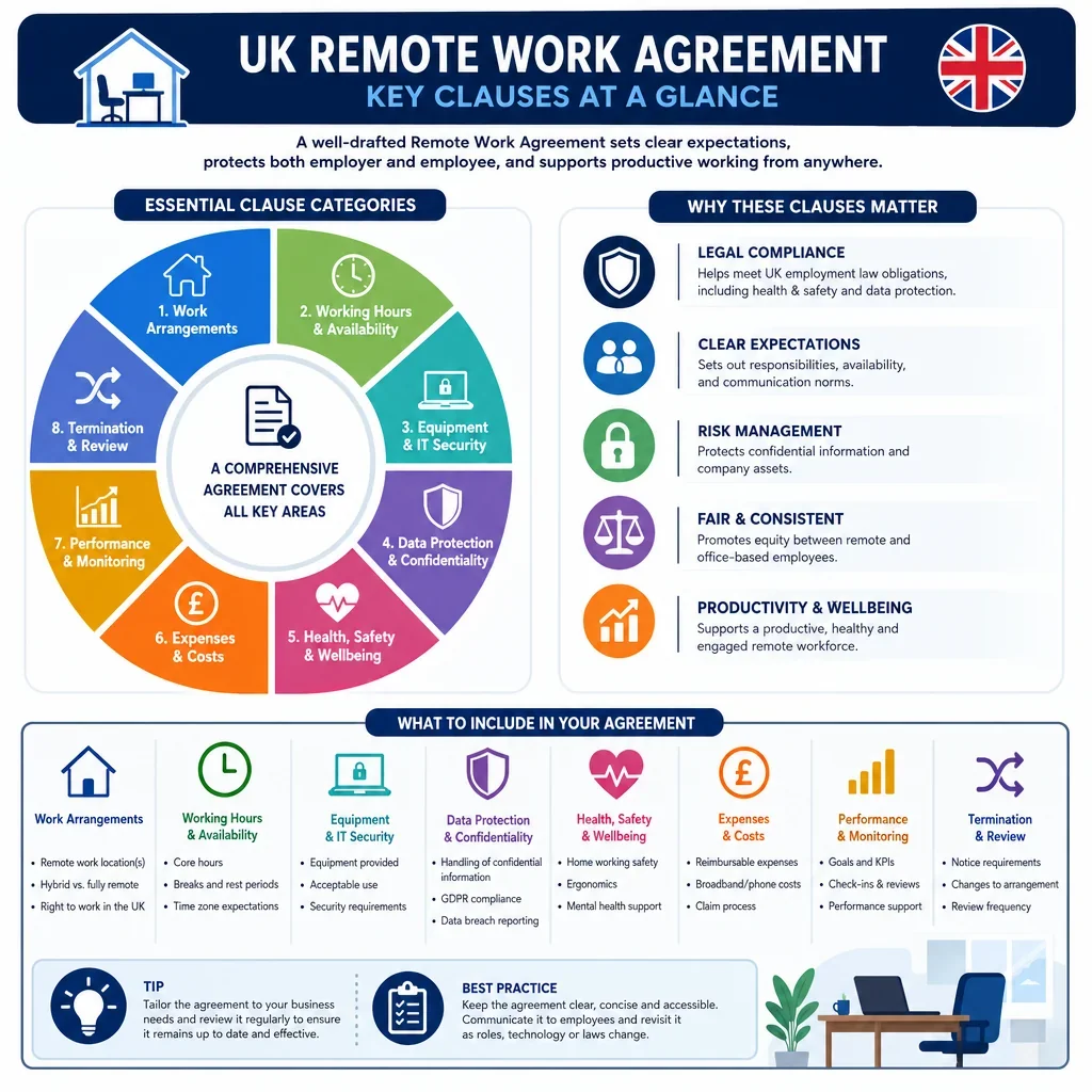 Remote work agreement clause library