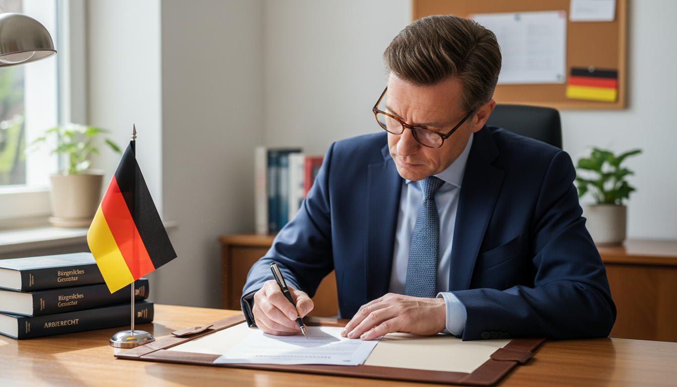 Adult signing remote work agreement