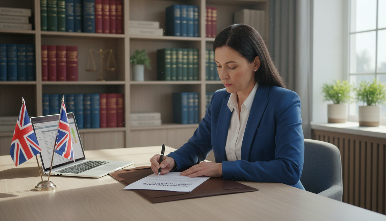 Professional signing teleworking agreement