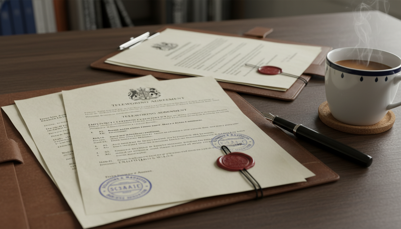 UK legal documents on desk