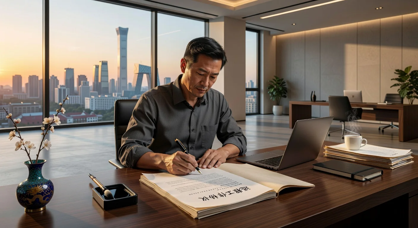 Professional signing remote work contract