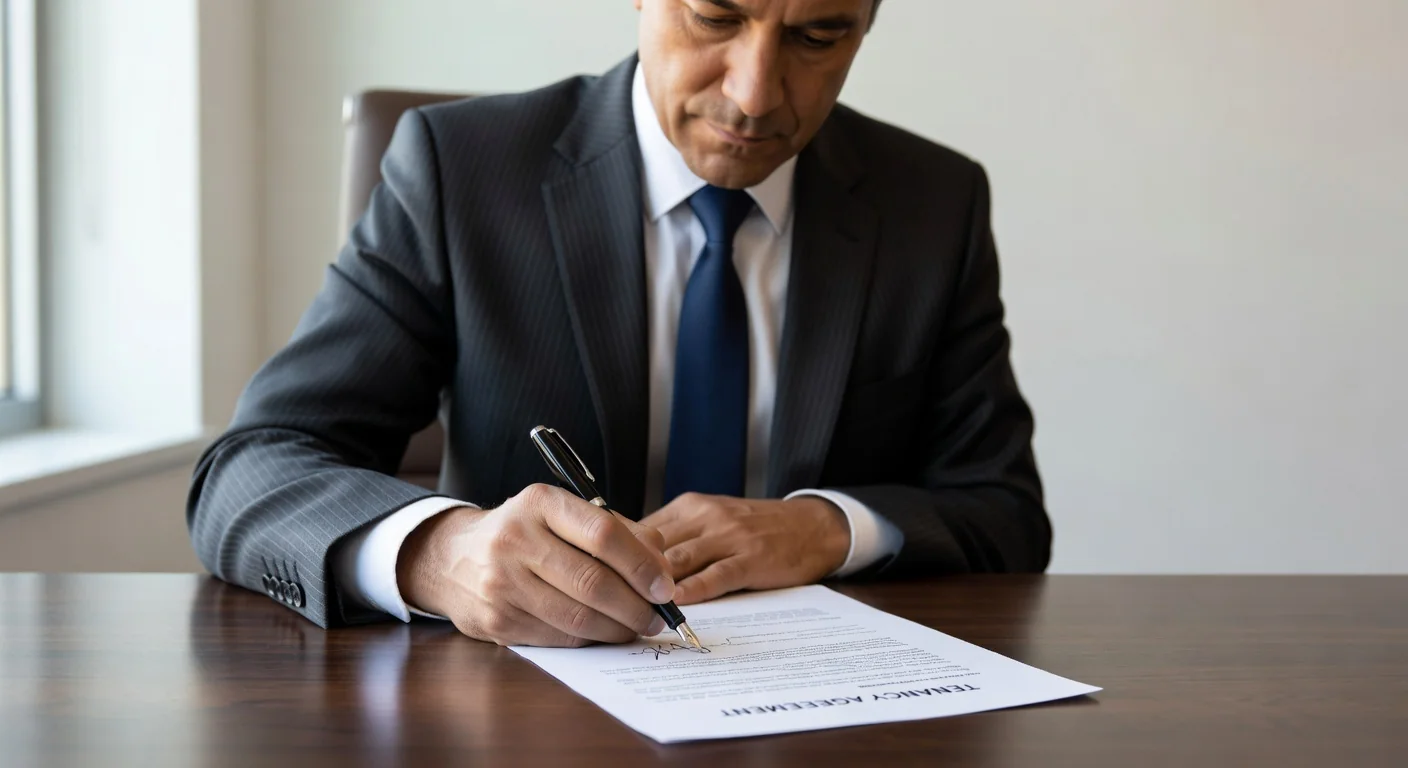 Person signing tenancy contract