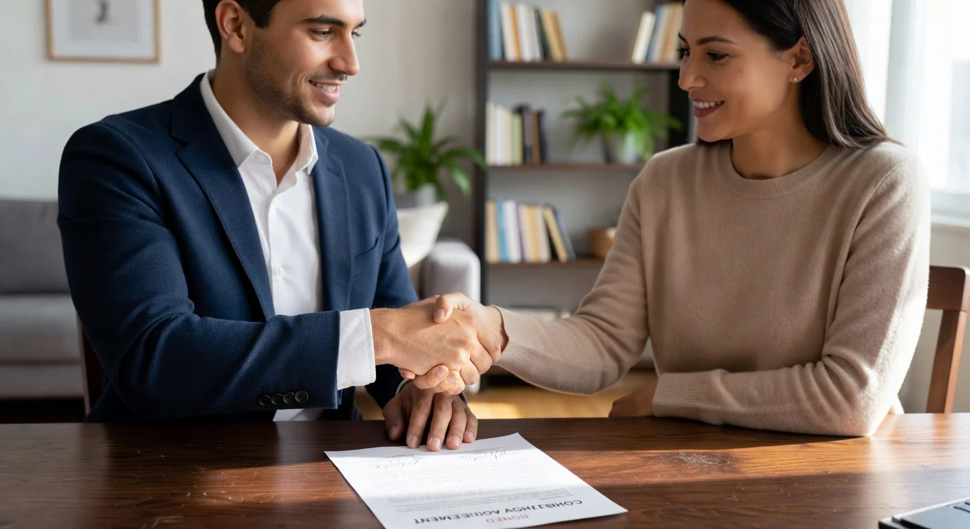 Handshake sealing cohabitation pact