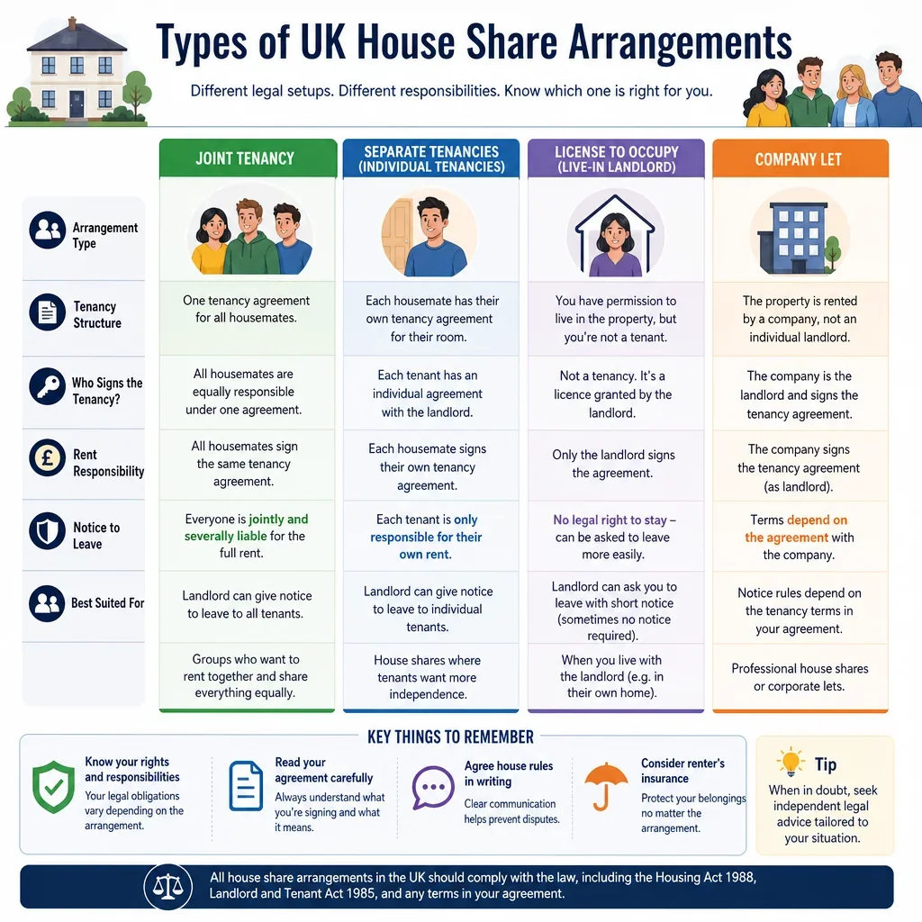 Types of UK House Share Arrangements