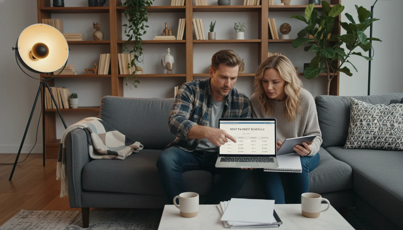 Discussing rent payment terms