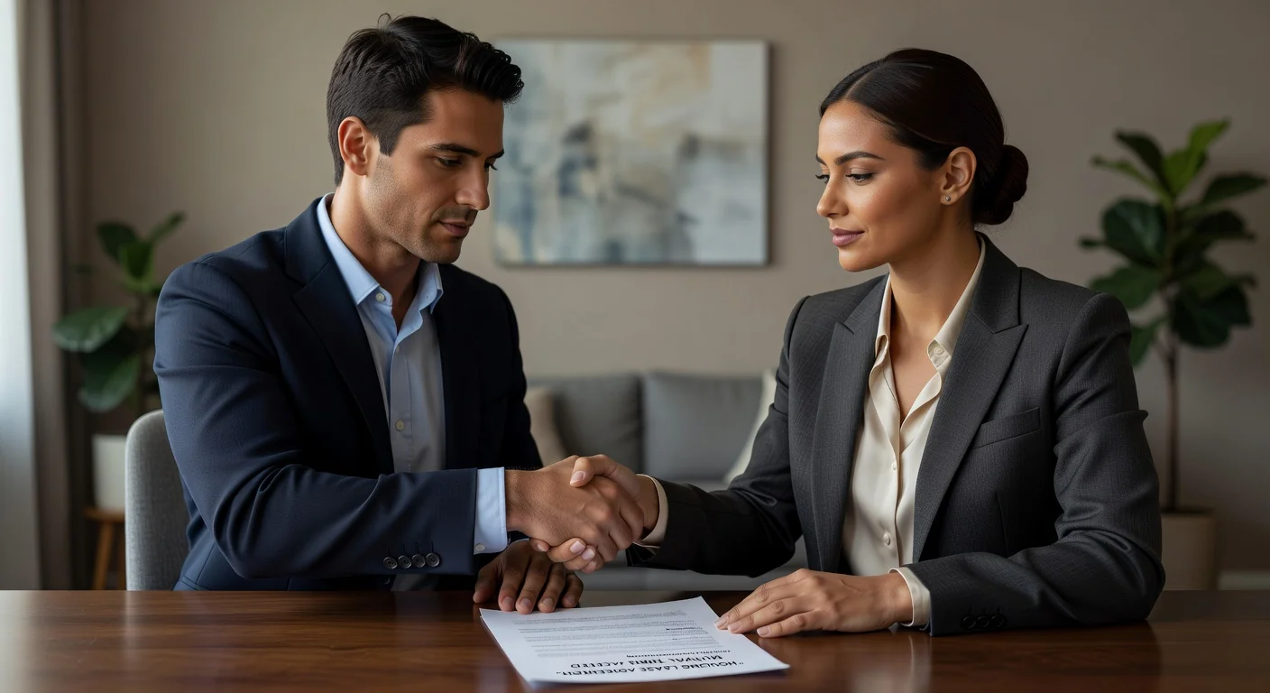 Handshake sealing cohabitation deal