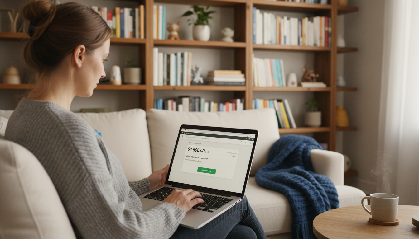 Tenant paying rent digitally