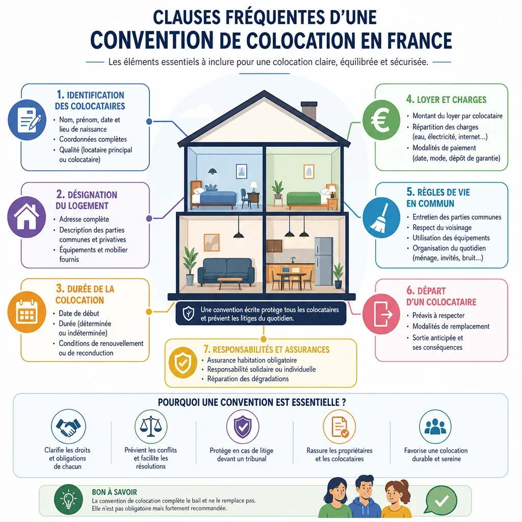 Clauses fréquentes d\u0027une convention de colocation