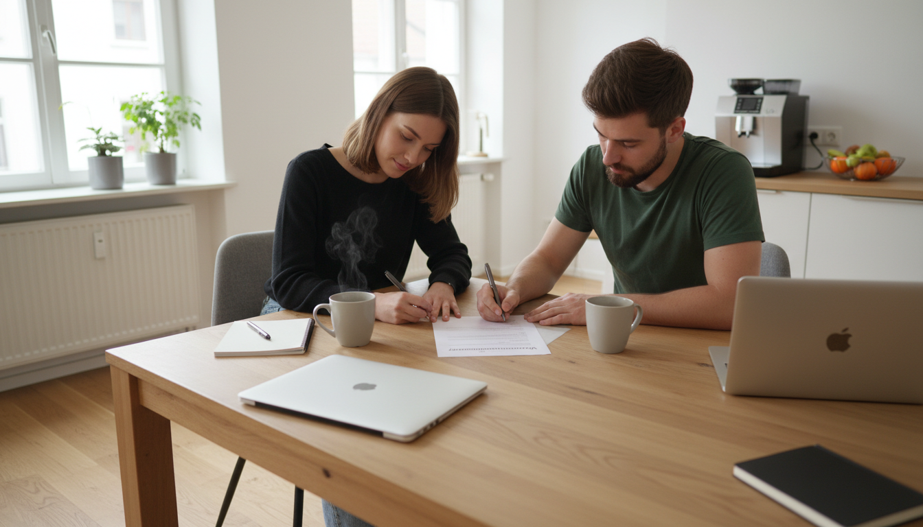 Signing a shared apartment contract