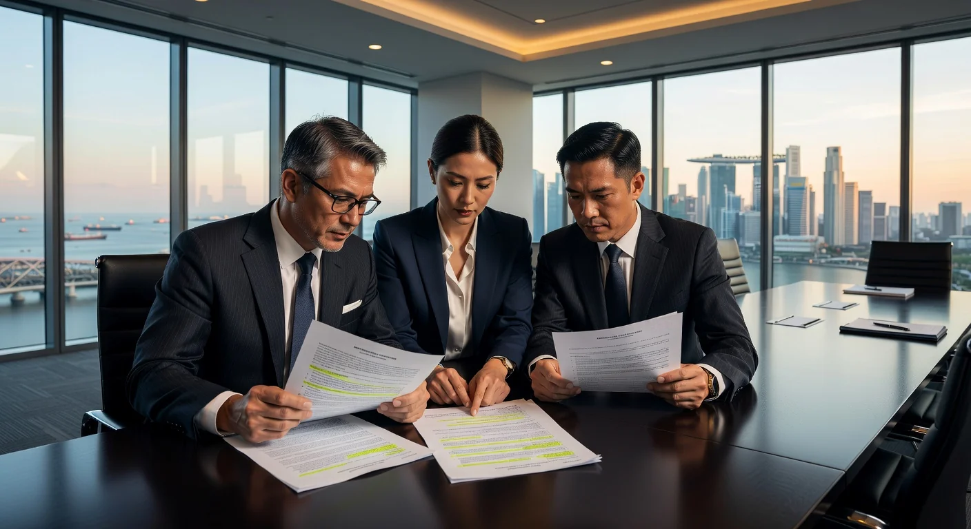 Legal team reviewing NDA clauses