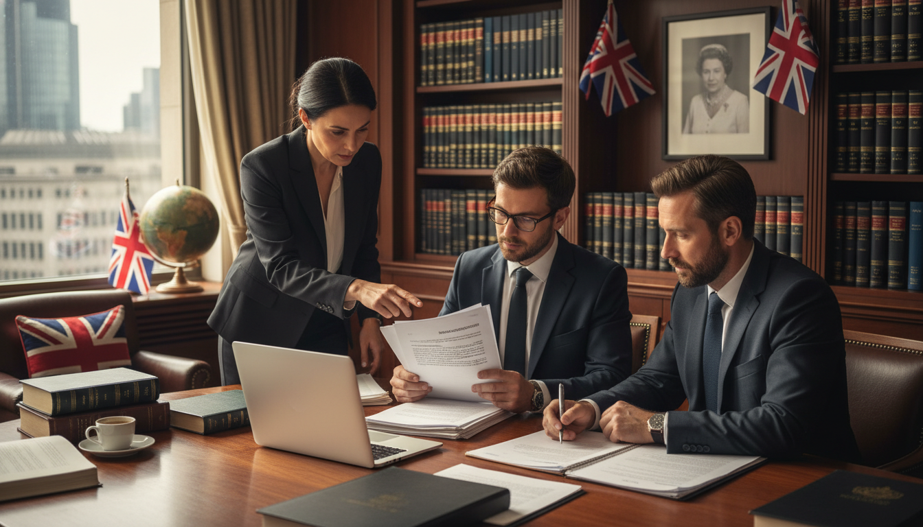 UK legal team reviewing agreement