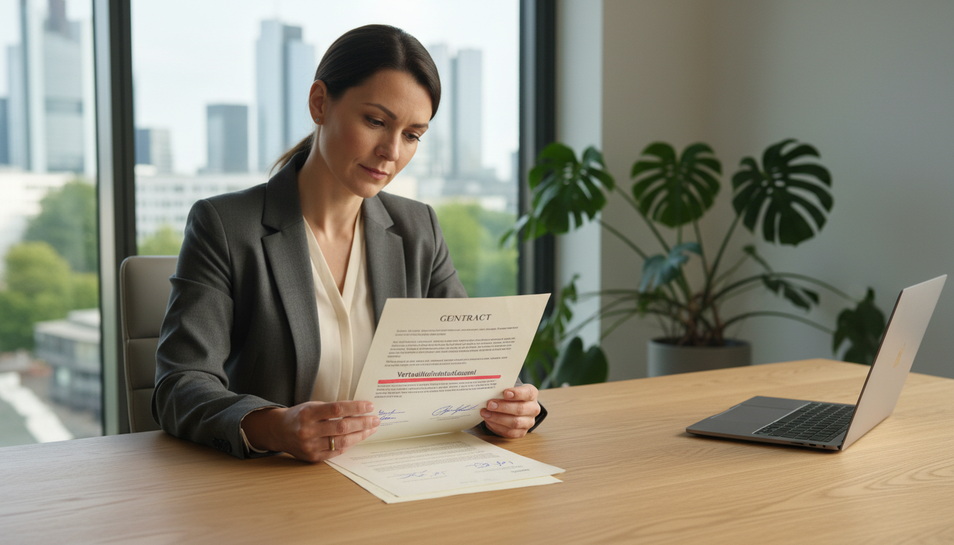 German employment contract document