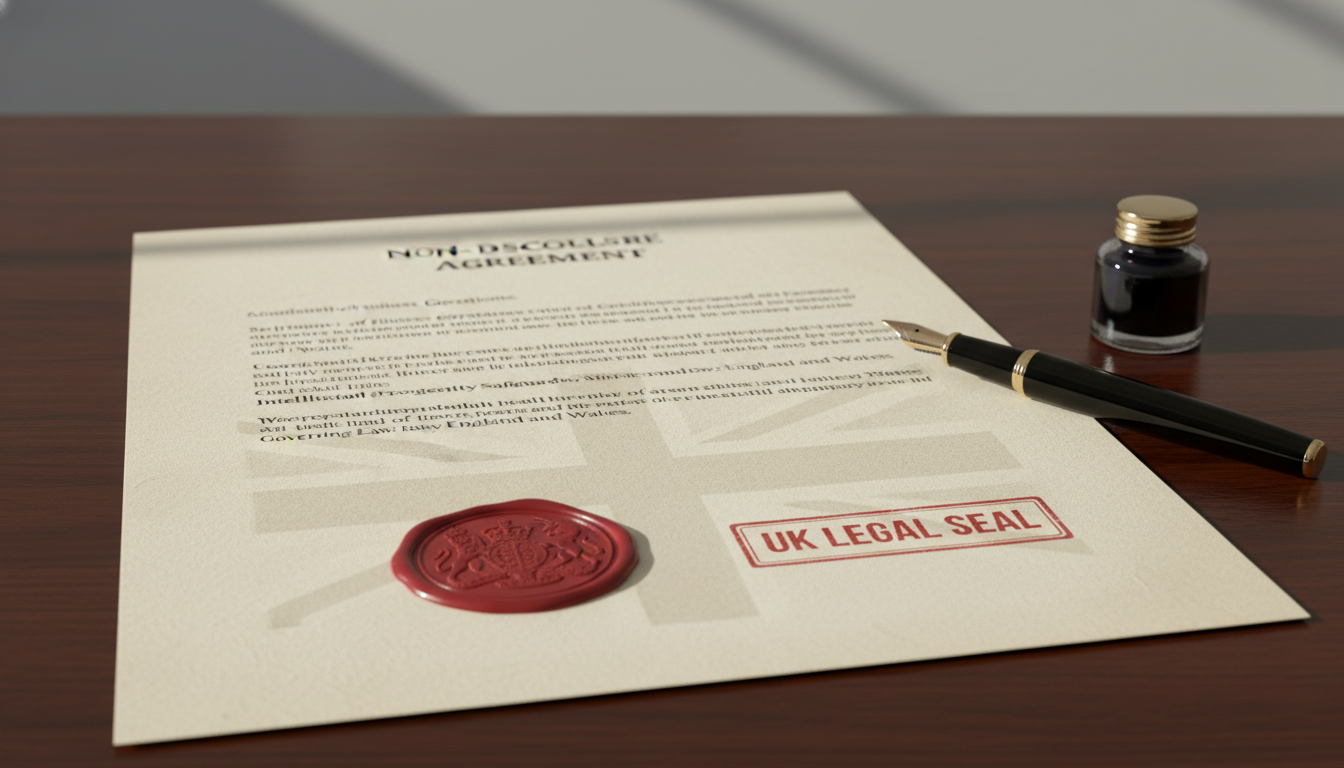 Secure NDA document with British seal