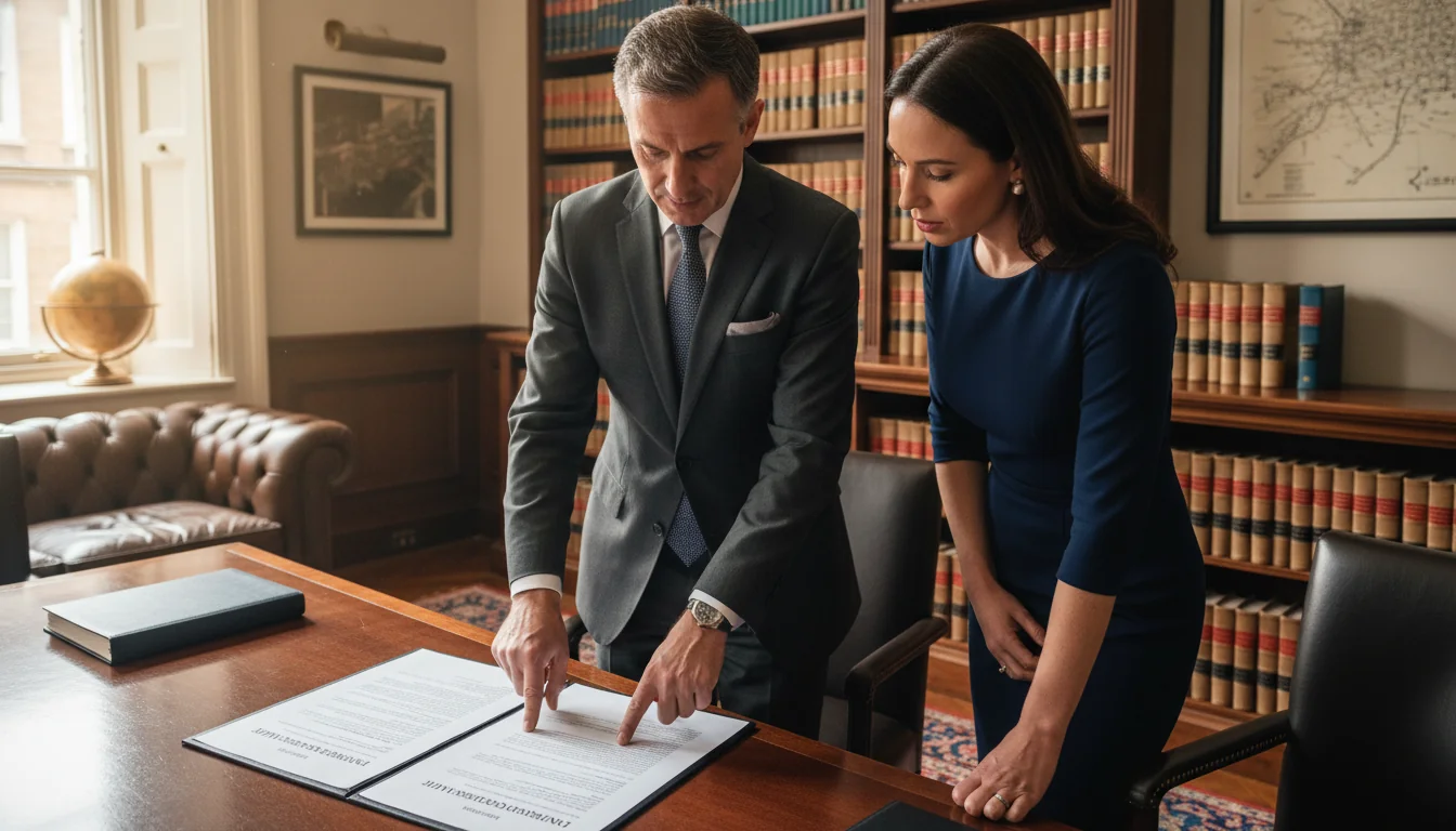 UK lawyer explaining NDA terms