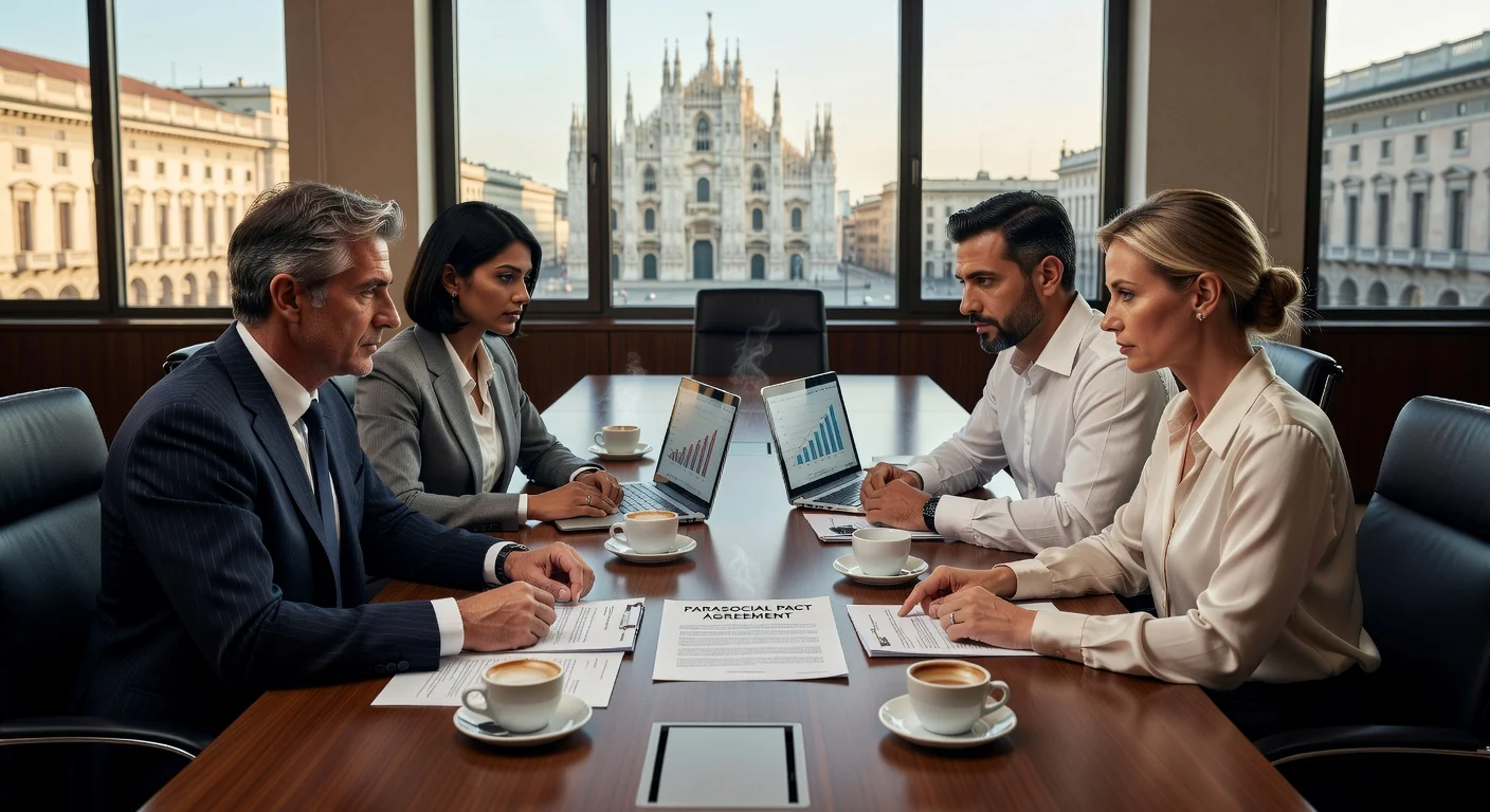 Shareholders discussing parasocial pact