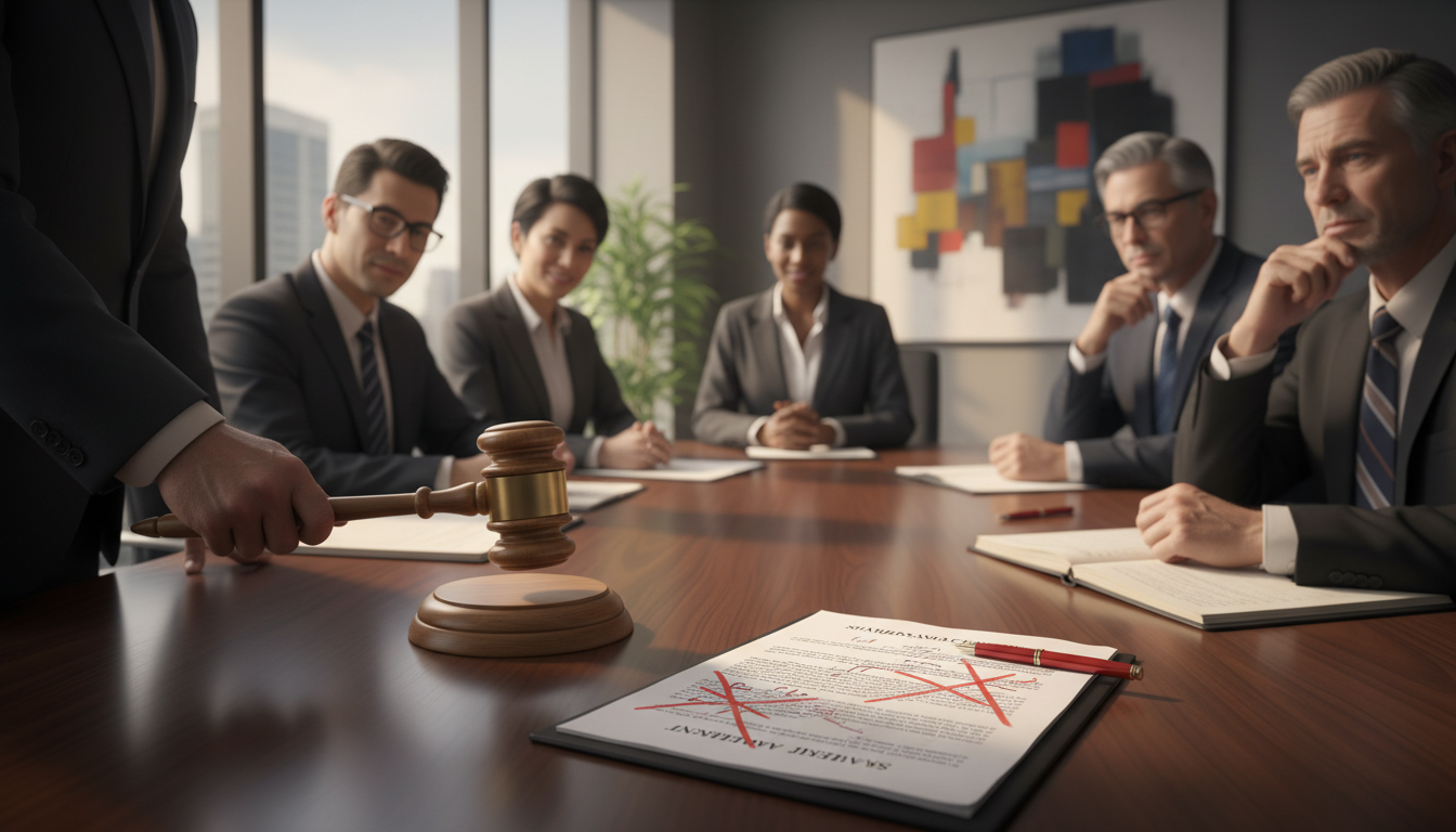 Gavel modifying company governance rules.