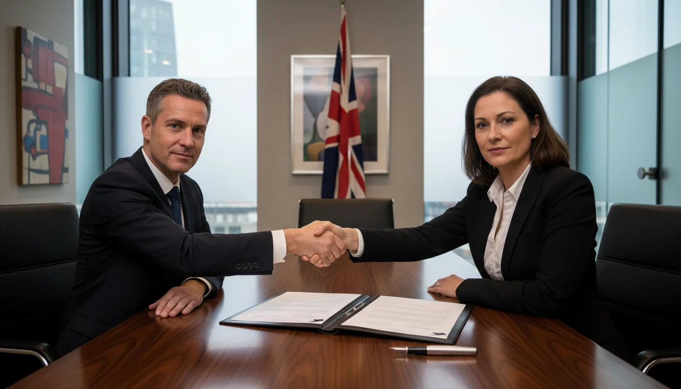 Signing a shareholders' agreement contract