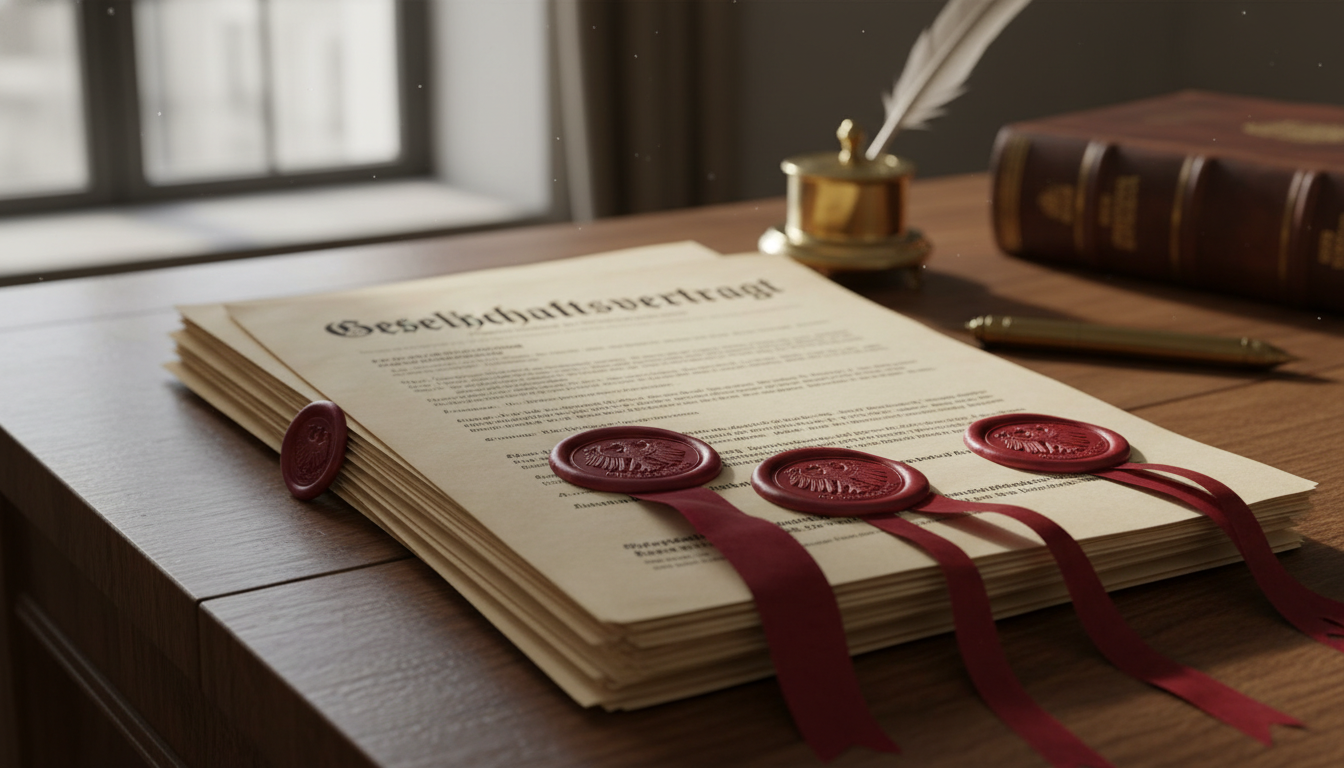 Stack of German legal papers.