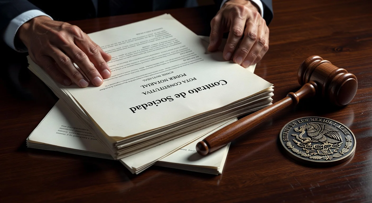 Stack of Mexican business documents