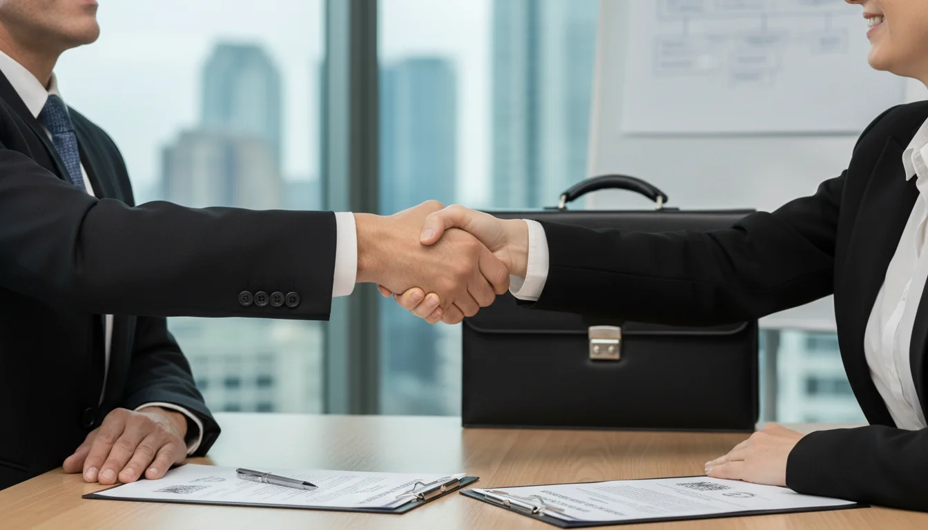 Handshake sealing LLP partnership deal
