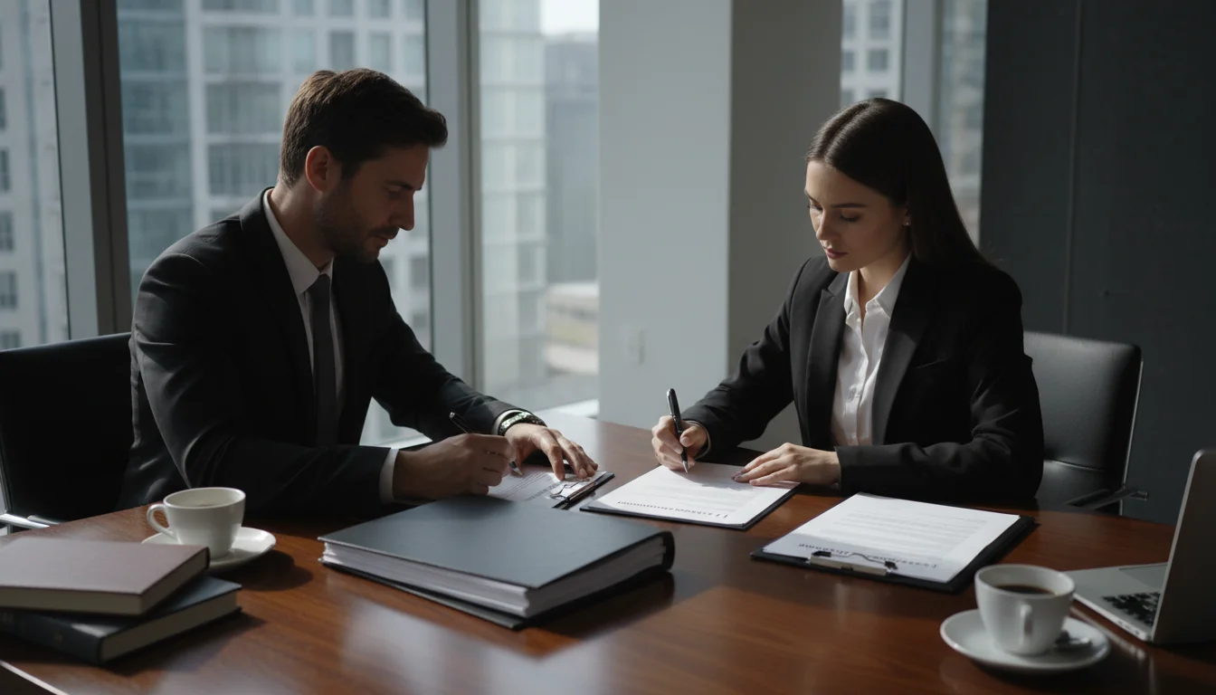 Business owners signing LLC agreement