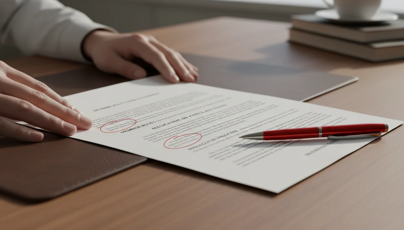 Key clauses in operating agreement
