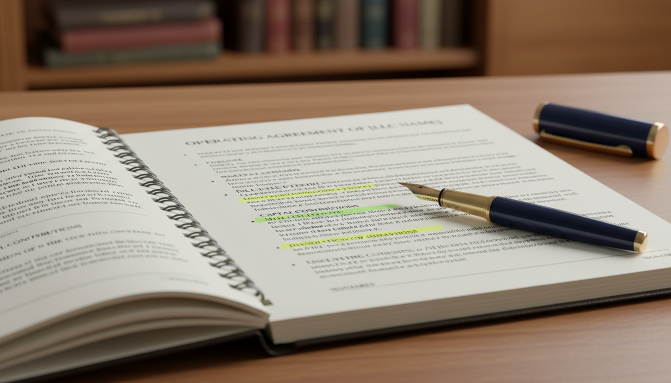 Legal document template close-up