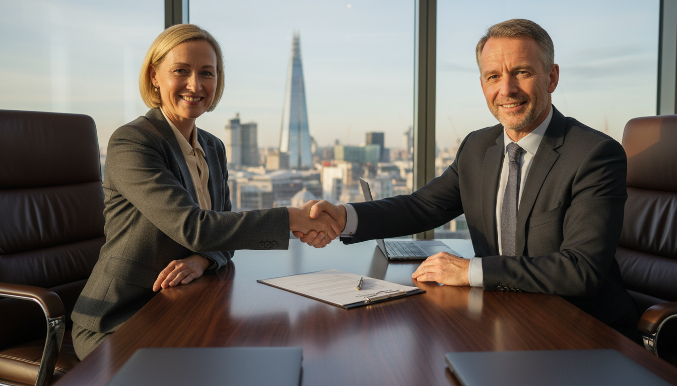Handshake sealing LLP partnership deal