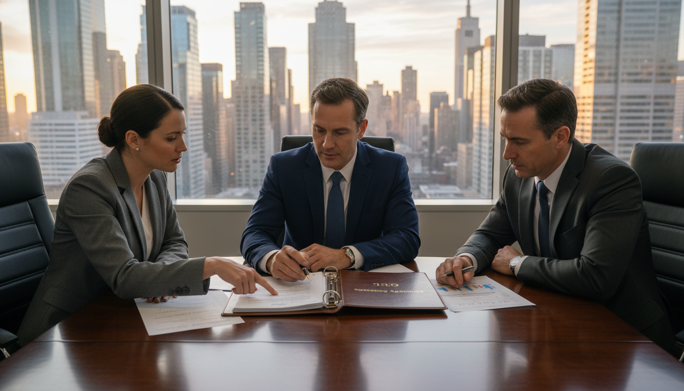 Legal team discussing LLC formation