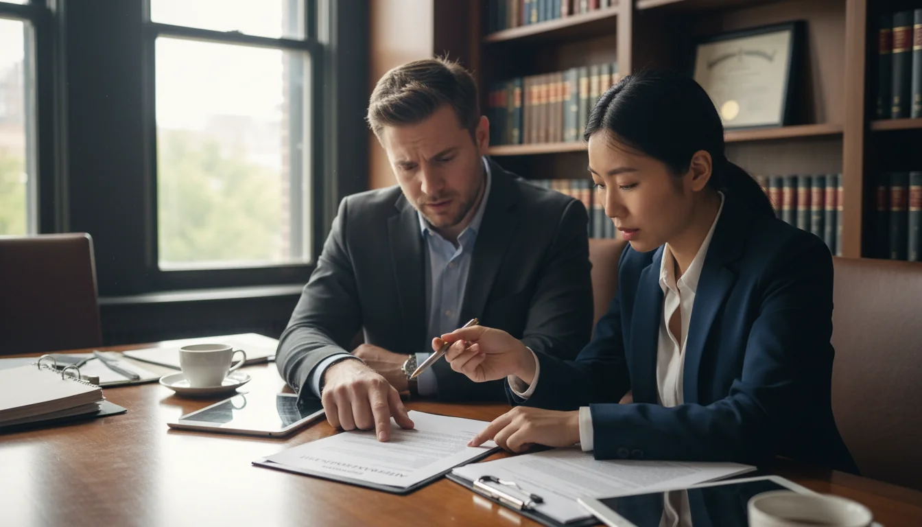 Legal team reviewing incorporation draft