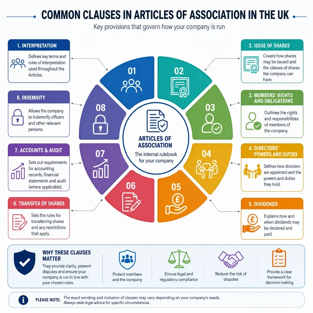 Common Clauses in Articles of Association