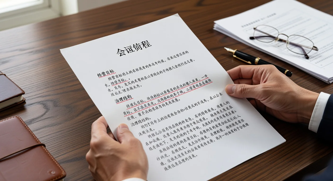 Key elements of Chinese company articles.