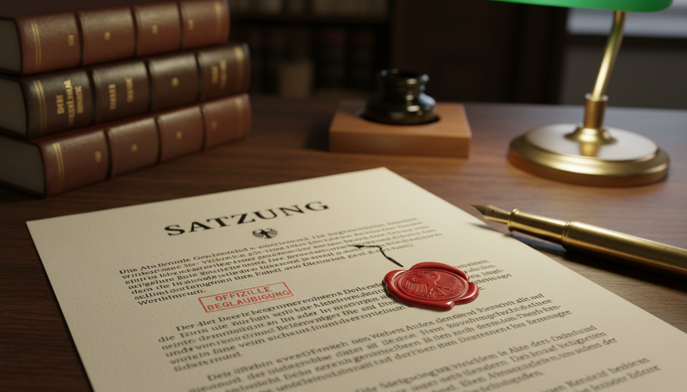 German legal document close-up