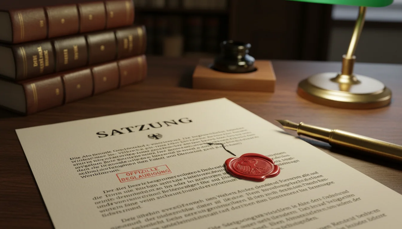German legal document close-up