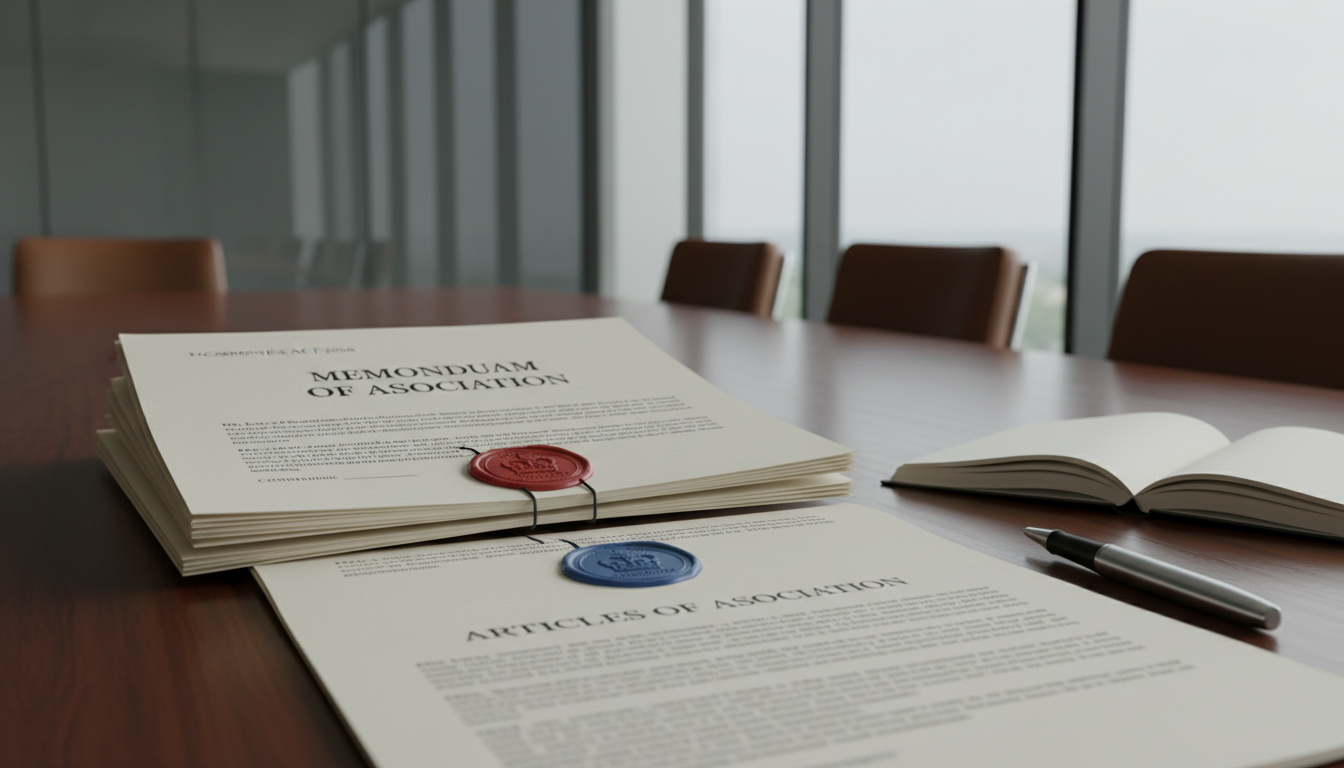 Stack of UK company formation papers