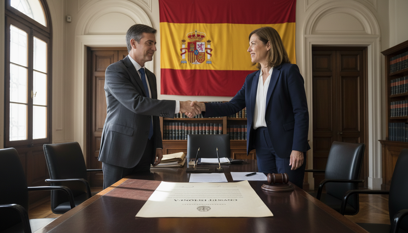 Signing Spanish constitution agreement
