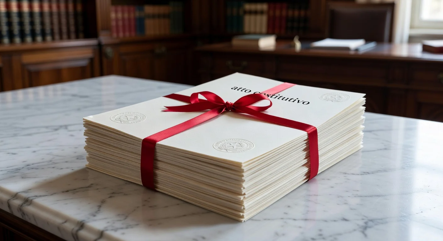 Stack of Italian legal documents